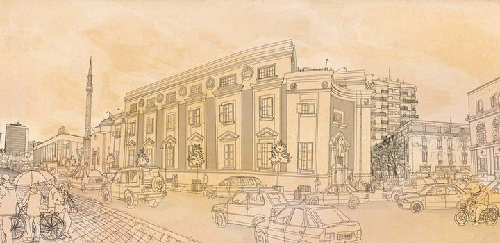 Tirana-Skanderbeg square and etham Bey by TIM